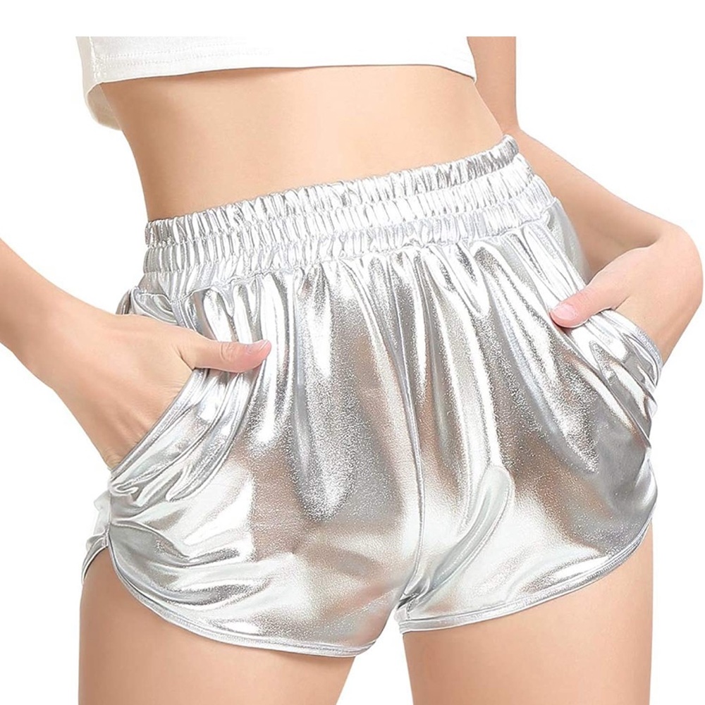 silver shorts